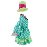 Hatter Costume Women Mad Tea Party Halloween Cosplay Dress with Bowtie Top Hat Leggings Mardi Gras Parade Outfits - Green - Size XXXL