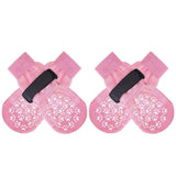 Anti Slip Dog Socks to Prevent Licking Paws, Dog Shoes for Hot Pavement, Dog Booties for Small Medium Large Senior Dogs, Traction Control Boots & Paw Protectors for Hardwood Floors - Pink - Size L