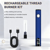 Rechargeable Thread Burner Kit Digital LCD Screen Displays for Intelligent Temperature Control Burning Pen with Three Settings of 2.7V, 3.7V and 4.2V,510 threaded battery - Blue - Size 3.5in