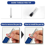 Rechargeable Thread Burner Kit Digital LCD Screen Displays for Intelligent Temperature Control Burning Pen with Three Settings of 2.7V, 3.7V and 4.2V,510 threaded battery - Blue - Size 3.5in