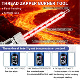 Rechargeable Thread Burner Kit Digital LCD Screen Displays for Intelligent Temperature Control Burning Pen with Three Settings of 2.7V, 3.7V and 4.2V,510 threaded battery - White - Size 3.5in