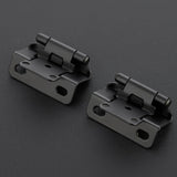 Semi-Overlay 1/2 inch Self-Closing Hinges, 10 Pack, Self-Closing Design, Face Frame Door Fit, Half Wrap-Around Cabinet Hardware Hinges, Kitchen Cabinet Face Mount - Black