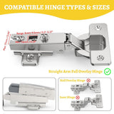 10 Pack Soft Close Motion Damper Mechanism for Full Overlay Hinges, Smooth Slow Straight-Arm, Clip Top Retrofitting Attachment, Cabinet Door Concealed Replacement Hardware Accessories