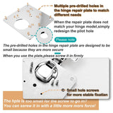 Cabinet Hinge Repair Plate Hinges Repair Fixing Plates Cabinet Repair Board | 6 PCS Stainless Steel Kitchen Cupboard Door Hinge Repair Brackets Kit, Cabinet Fixing Plate Bracket with Screw Universal