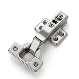 Full Overlay Soft Close Cabinet Hinges | Concealed Kitchen Cabinet Hinges, Heavy-Duty Adjustable Design, Easy Installation, for Frameless Cupboard Hardware - Silver - Size 10 PCS