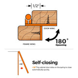 Semi-Overlay 1/2 inch Self-Closing Hinges, 10 Pack, Self-Closing Design, Face Frame Door Fit, Half Wrap-Around Cabinet Hardware Hinges, Kitchen Cabinet Face Mount - Antique Copper