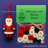 NNEDSZ Christmas gift Christmas Button Ornament - Festive Santa Design Craft Kit （green Christmas tree）
