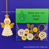 NNEDSZ Christmas gift Christmas Button Ornament - Festive Santa Design Craft Kit （green Christmas tree）