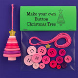 NNEDSZ Christmas gift Christmas Button Ornament - Festive Santa Design Craft Kit （green Christmas tree）