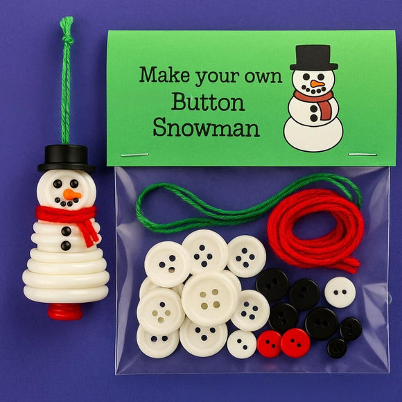 NNEDSZ Christmas gift Christmas Button Ornament - Festive Santa Design Craft Kit （Snowman）