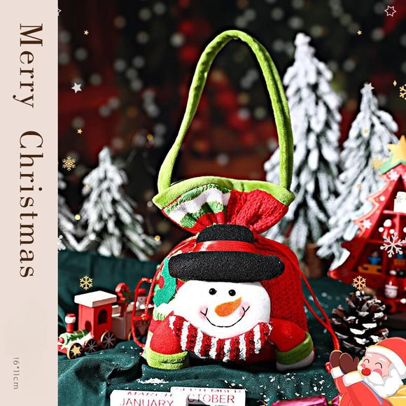 NNEDSZ Christmas gift Festive Aussie Christmas Gift Bags: Cute Reindeer, Santa & Snowman Pouches for Xmas Treats & Gifting（Snowman） 