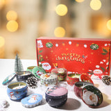 NNEDSZ Christmas gift Aussie Christmas Scented Candle Set – 8 Festive Tin Candles with Unique Scents & Cute Designs for Holiday Gifting