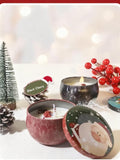 NNEDSZ Christmas gift Aussie Christmas Scented Candle Set – 8 Festive Tin Candles with Unique Scents & Cute Designs for Holiday Gifting