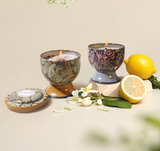 NNEDSZ Christmas gift Aussie Scented Candle Set-4 Fragrances (Rose, Jasmine, Lemon, Lavender) in Artistic Tins for Home Ambiance & Gifting