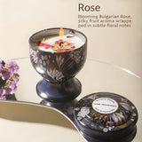 NNEDSZ Christmas gift Aussie Scented Candle Set-4 Fragrances (Rose, Jasmine, Lemon, Lavender) in Artistic Tins for Home Ambiance & Gifting