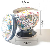 NNEDSZ Christmas gift Aussie Scented Candle Set-4 Fragrances (Rose, Jasmine, Lemon, Lavender) in Artistic Tins for Home Ambiance & Gifting