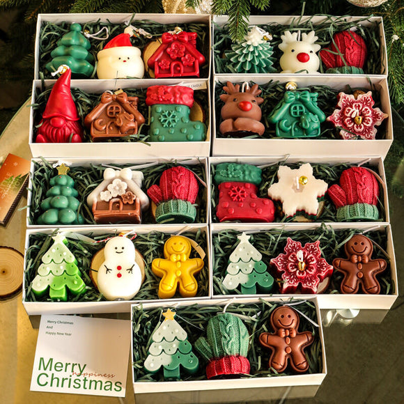 NNEDSZ Christmas gift Handmade Aussie Christmas Scented Candle Set - Random Festive Designs (Reindeer, Tree, Gingerbread & More) for Gifting & Decor Product Description