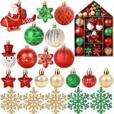 70-Pack Shatterproof Christmas Ornament Set for Tree, Holiday Party Decor, 70Pcs (Red and green)