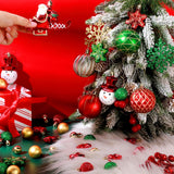 70-Pack Shatterproof Christmas Ornament Set for Tree, Holiday Party Decor, 70Pcs (Red and green)