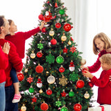 70-Pack Shatterproof Christmas Ornament Set for Tree, Holiday Party Decor, 70Pcs (Red and green)