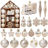 70-Pack Shatterproof Christmas Ornament Set for Tree, Holiday Party Decor, 70Pcs (Red and green)