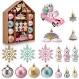 70-Pack Shatterproof Christmas Ornament Set for Tree, Holiday Party Decor, 70Pcs (Red and green)