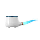 Pipe-Shaped Aromatherapy Humidifier with LED Flame & Mist – USB Desk Diffuser for Home, Office, Bedside (White) | Other Colors Available in Store