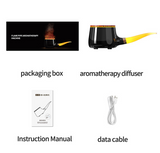 Pipe-Shaped Aromatherapy Humidifier with LED Flame & Mist – USB Desk Diffuser for Home, Office, Bedside (White) | Other Colors Available in Store