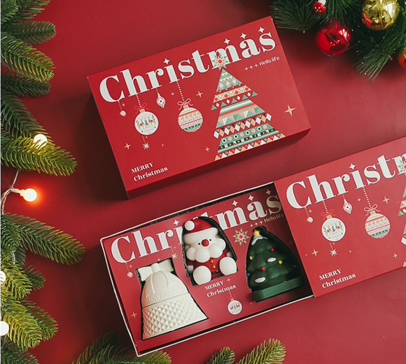 NNEDSZ Christmas gift Christmas Aromatherapy Candle Set - 5A Grade Santa, Tree & Bell Scented Candles for Festive Gifting in Australia