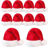 NNEDSZ 3Pack Christmas Santa Hats for Adults - Extra Thicken Velvet Santa Claus Hats for Women Men Fluffy Plush Xmas Hats Christmas Party Supplies New Year's Eve Party Hats for Adults Teenagers