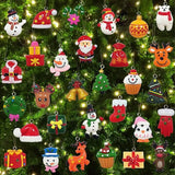 NNEDSZ 60pcs Mini Christmas Ornaments for Mini Tree Decorations Small Christmas Ornaments Resin Miniatures for Craft Christmas Decor