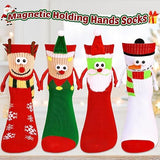 NNEDSZ 4 Pairs Christmas Socks, Crazy Holiday Hand Holding Socks Funny Christmas Stocking Stuffers