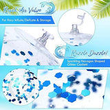 NNEDSZ Christmas 10 Pcs Inflateable Sequin Glitter Beach Balls, 24 Inch and 16 Inch Jumbo Pool Confetti Glitter Balls, Swimming Pool Beach Toys for Summer Favor Decorations