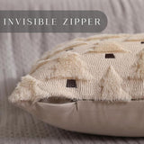 NNEDSZ Christmas Pillow Covers 18x18 inch Set of 2 Black Christmas Decorations Soft Plush Faux Fur Wool Xmas Tree Throw Pillow Cases Winter Holiday Decor for Sofa Living Room