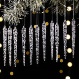 Acrylic Christmas Icicle Ornaments 13cm Hanging Decor