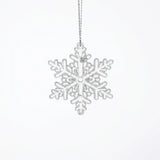 Trendbay 10Pcs Glitter Snowflake Christmas Ornaments Sparkling Hanging