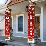 Trendbay \2D Christmas Door Banner Festive Front Porch Sign