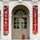 Trendbay \2D Christmas Door Banner Festive Front Porch Sign