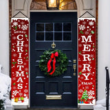 Trendbay \2D Christmas Door Banner Festive Front Porch Sign