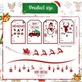 Trendbay Christmas Gift Tags 20pcs Red Plaid Paper Labels