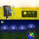 4Pack Solar Firework String Lights 360 Colorful LEDs