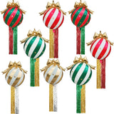 Inflatable Christmas Ornament Set Striped Hanging Decor