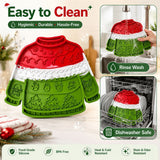 Christmas Sweater Silicone Dog Licking Mat, Strong Suction Slow Feeder Mat for Pets, BPA Free Calming Lick Pad for Food & Treats, for Nail Trimming & Anxiety Relief
