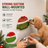 Christmas Sweater Silicone Dog Licking Mat, Strong Suction Slow Feeder Mat for Pets, BPA Free Calming Lick Pad for Food & Treats, for Nail Trimming & Anxiety Relief