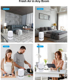 Air purifier - For living room, bedroom, office, and baby's room - Air quality indicator - Effective against dust mites, hay fever, allergies, and dust - Air purifiers - Air purifier