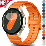 No Gap Sport Silicone Watch Band Compatible with Samsung Galaxy Watch 7 FE 5 Pro 6 4 Classic Space Gray SM7 NO, 40mm 44mm
