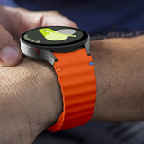 No Gap Sport Silicone Watch Band Compatible with Samsung Galaxy Watch 7 FE 5 Pro 6 4 Classic Space Gray SM7 NO, 40mm 44mm
