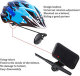 2 Pcs Bike Helmet Mirrors, 360 Degree Adjustable Convex Rear View Mirrors for Cycling, Black