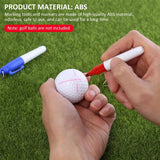 8 Piece Golf Ball Alignment Marker Kit, ABS Line Drawing Stencils and 4 Pens for Putting Practice