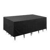 1 Piece 420D Waterproof Patio Furniture Cover, Tear-Resistant UV Protective Cover for Rectangular Outdoor Table Sets, Black, 213 x 132 x 74 cm